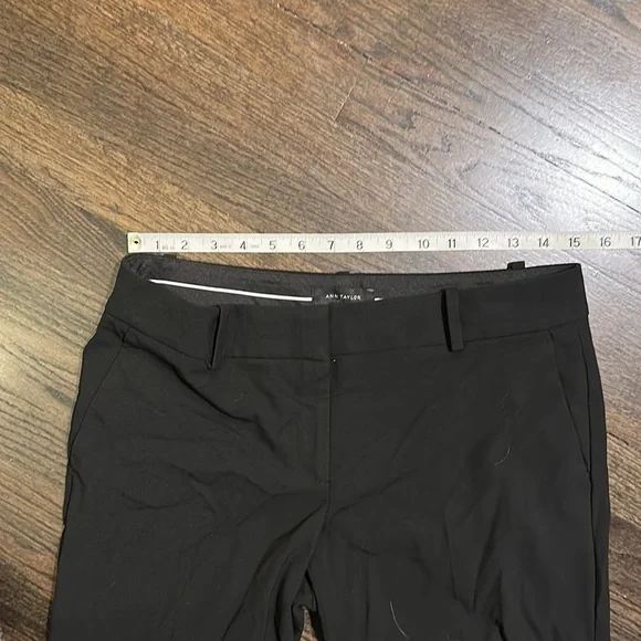Ann Taylor Black Dress Pants 6 Straight Leg EUC - Picture 2 of 8